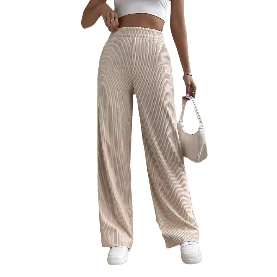 High Waist Loose Straight Wide Leg Pants