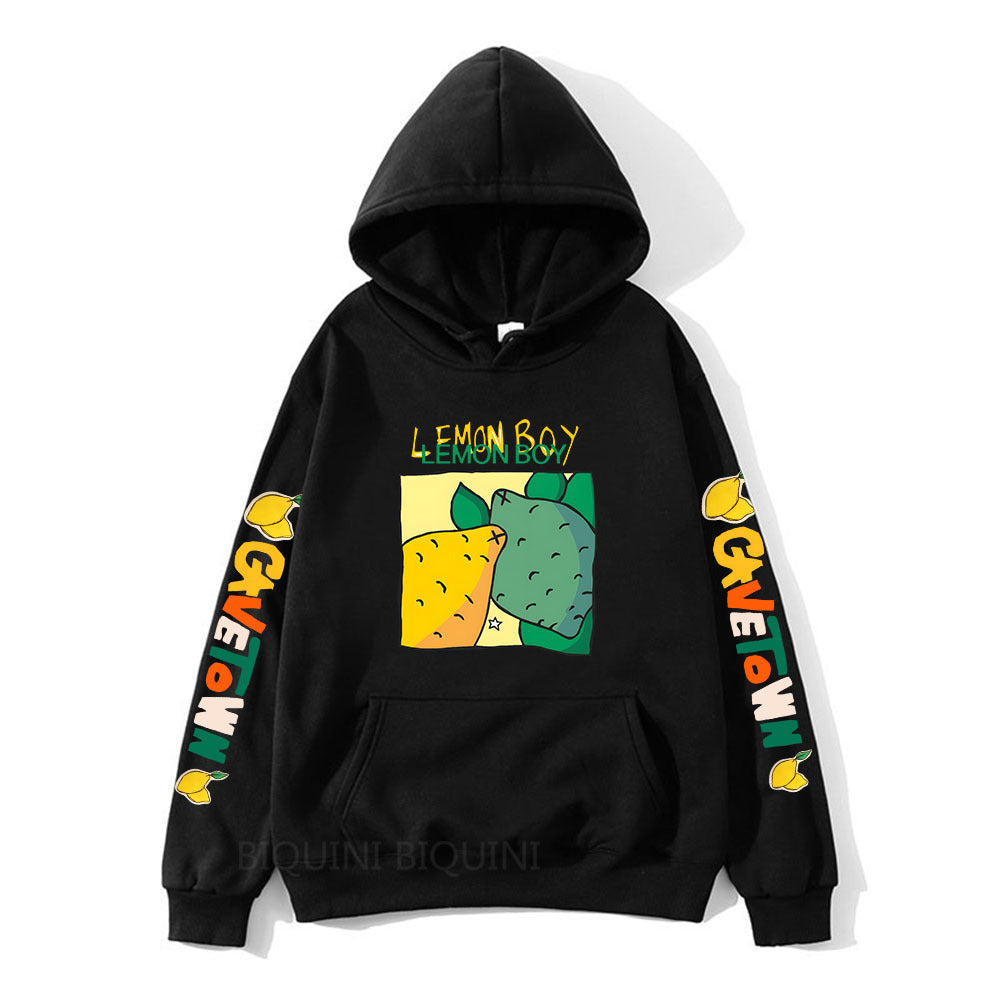 Cavetown Lemon Boy Cartoon Print Hoodies, Mens Cartoon