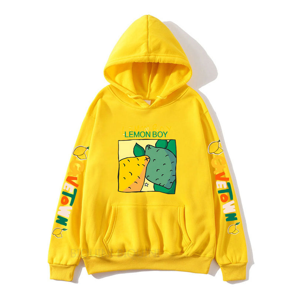 Cavetown Lemon Boy Cartoon Print Hoodies, Mens Cartoon