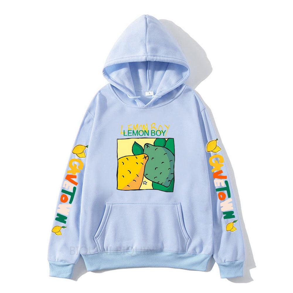 Cavetown Lemon Boy Cartoon Print Hoodies, Mens Cartoon