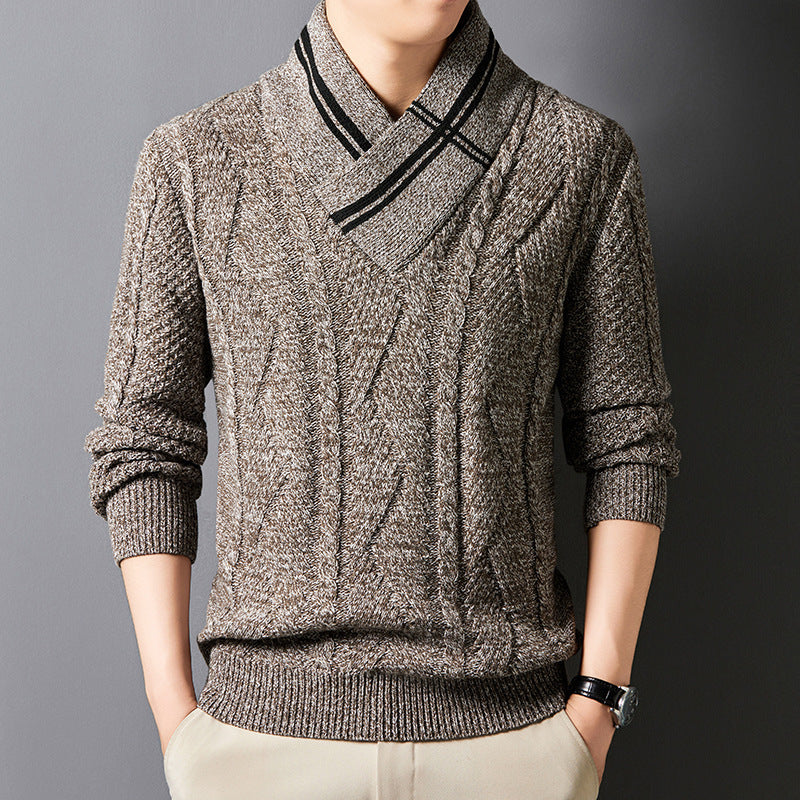 Woolen Sweater Winter Thickened V-neck Warm