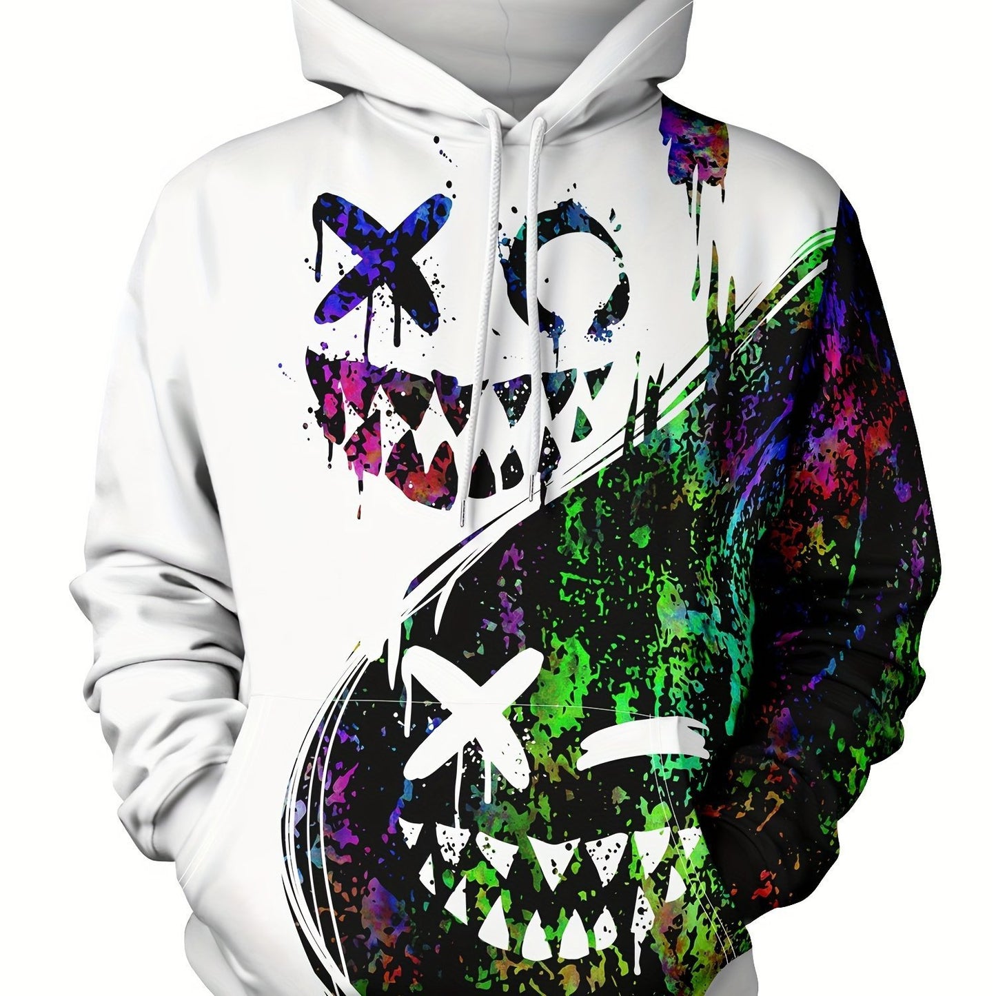 Autumn And Winter Long Sleeve Hooded 3D Digital Sweater