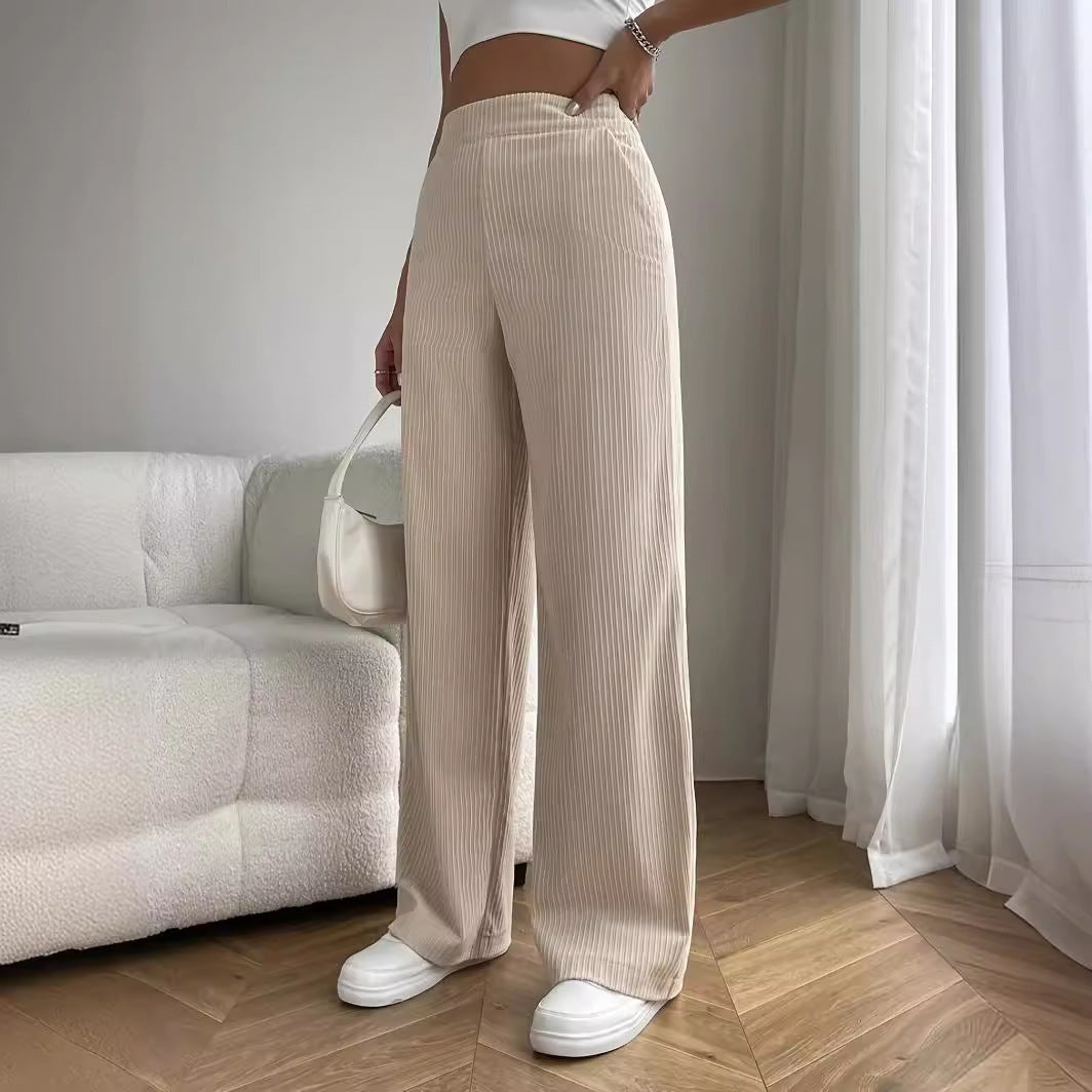 High Waist Loose Straight Wide Leg Pants