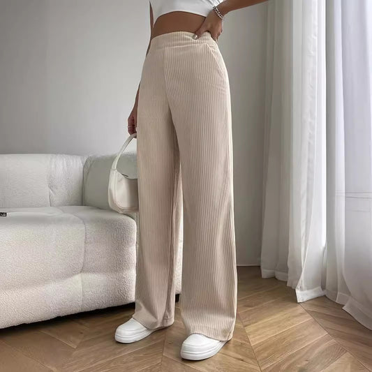 High Waist Loose Straight Wide Leg Pants