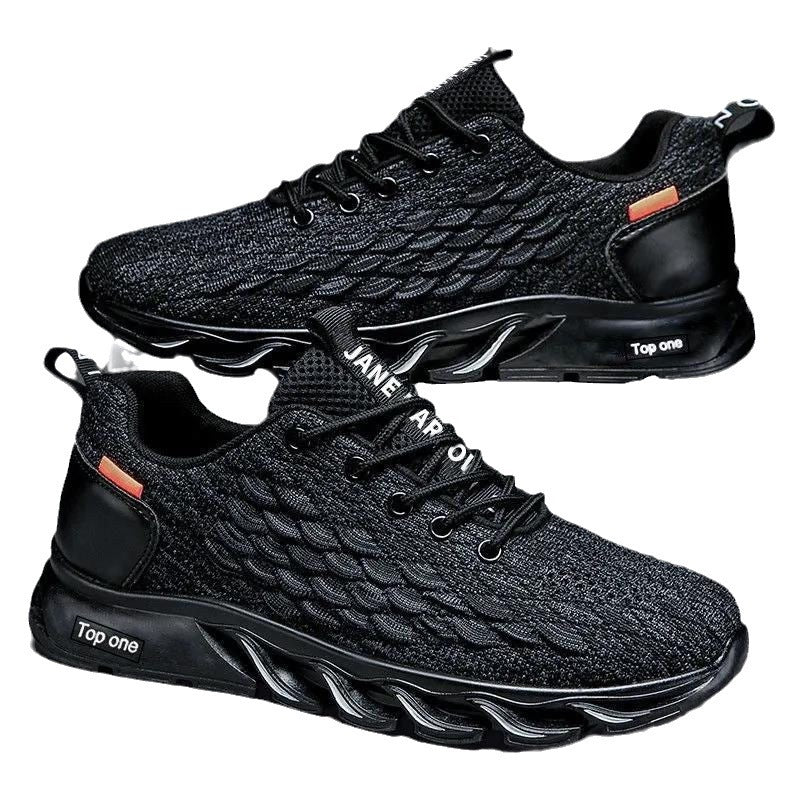 Season Air Cushion Sneaker Fly-kit Mesh Casual Shoes Breathable Versatile Shoes Men's Running Shoes